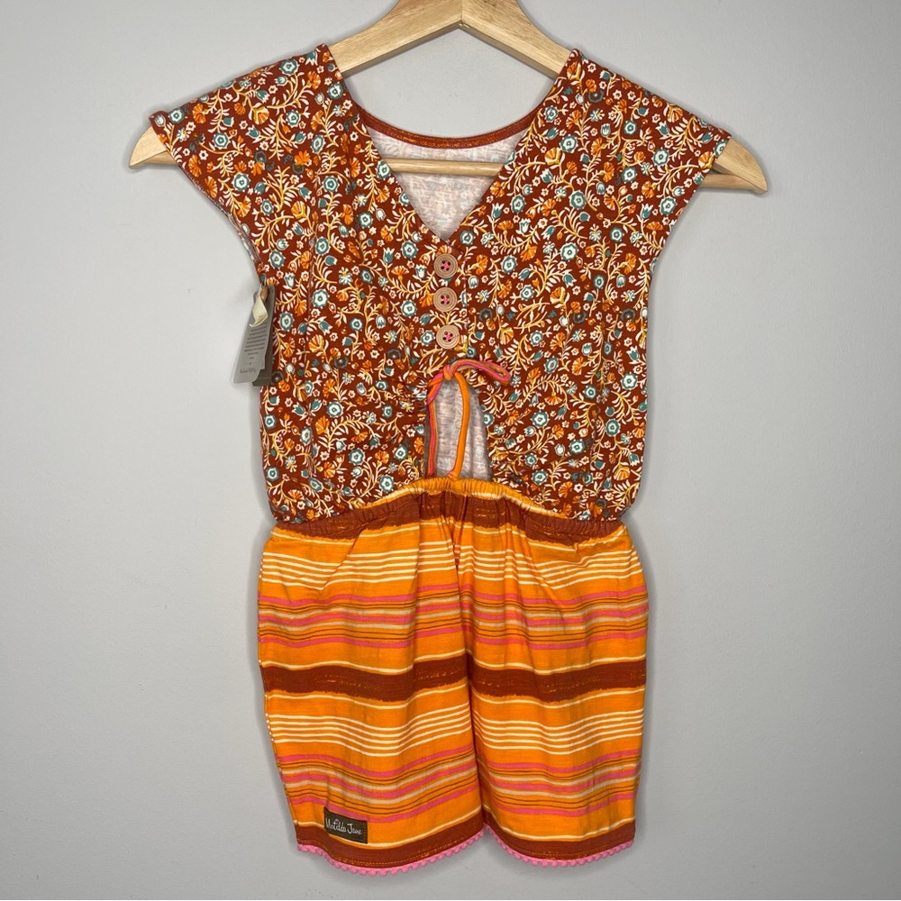 New tags Matilda Jane clothing sundown floral one piece romper size 4 - Picture 2 of 8